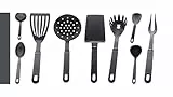 Mojito Design SET 9 PEZZI UTENSILI DA CUCINA IN NYLON ANTIADERENTI ED ANTIGRAFFIO, Nero, EASTUT9