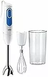 Braun MQ3005 Minipimer Modelo MQ3005WH Cream, 700 W, 600 milliliters, Plastica, Blu