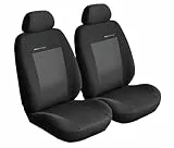 Carpendo® Coprisedili per Auto (Set da 2) - Coprisedile Universale - Copri sedile Protettivi per Sedili Auto Anteriori - Scuro-Grigio - Compatibili con Airbag Laterali - Certificazione TÜV - P3