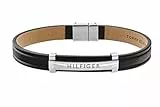 Tommy Hilfiger Jewelry Braccialetto da Uomo In Pelle Nero - 2790161