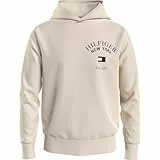 Tommy Hilfiger Felpa con Cappuccio Arched Varsity Felpe, Calico, L Uomo