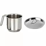 Lagostina Every Bollilatte in Acciaio Inox 18/10 Ø 12 cm, Pentolino Latte per Induzione & Coperchio Every Acciaio Inox 18 10 Cm14 Pentole e Preparazione Cucina, Inossidabile, Argento
