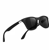 kunchu-Occhiali da sole-Occhiali da sole da uomo-Polarizzati-Uomo-Donna-Unisex Protezione UV400 Classic Retrò Vintage Nero Per Sport Guida Pesca Ciclismo
