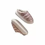 Pantofole Pantofole di Cotone Unisex Autunno Unisex Calda Calda Scarpe Domestiche A Colori Solido Impermeabile Morbido di Spessore Peloso Donne Donne Scivoli-Pink,42-43