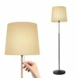 Lampada da Terra, Lampada Piantana, Lampadina E27 60W, Paralume in Tessuto, Piantana Lampada da Terra Salotto, Alta 170cm per Soggiorno, Camera da Letto, Studio, Ufficio (Lampadina non inclusa)