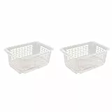 keeeper Cestino impilabile a rotazione, Formato M, 40 x 25 x 15 cm, Fritz, Nature/Trasparente (Confezione da 2)