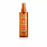 Collistar Olio Secco Superabbronzante Idratante SPF 15, spray per Viso, Corpo e Capelli, Prolunga l'abbronzantura e protegge da salsedine e sole, Non unge