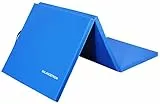 BalanceFrom Tappetino pieghevole da 3,8 cm di spessore, con manici per il trasporto, per MMA, ginnastica e palestra a casa Blu