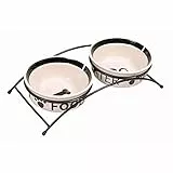 TRIXIE 24641 A set of ceramic bowls on a stand 0.6 l