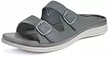 Hsyooes Sandali Donna Ciabatte Regolabile A Strappo Pantofole Ortopediche Estive Scarpe Spiaggia Antiscivolo A-grigio EU39=CN40