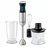 Ufesa BP4762 Vario 1450 Max, Minipimer Frullatore a Immersione, Tritatutto, Potenza 1400 W, 20 velocità, Turbo, Accessori Inclusi, Piede Smontabile, 4 Lame Inox, Design Antischizzi, BPA Free
