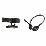 Trust Gxt 1160 Vero Webcam Full Hd 1080P Con Microfono Integrato, Nero & 21665 Primo Cuffie Con Microfono, Nero