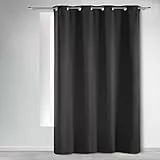 Douceur D'Intérieur - 1604325, Tenda Con Occhielli , 140 X 240 Cm , Occult , Coprente Unito , Grigio