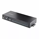 StarTech.com Hub USB 3.0 Alimentato a 16 Porte - Multipresa USB-A 5Gbps Industriale Installabile a Muro/Rack/DIN - ESD - 120W Condivisi per la Ricarica USB - Switch Doppio Host (5G16AINDS-USB-A-HUB)