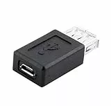CABLEPELADO Adattatore Micro USB tipo B femmina a USB tipo A femmina, USB 2.0 (480 Mbps), plastica, nero