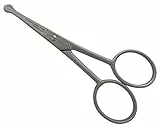 Tenartis 108 Forbici Barba, Baffi, Peli Naso e Orecchie in Acciaio Inox con Lame Rette - Made in Italy