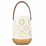 SALKING Diffusore di Oli Essenziali Senza Fili, 180ml Ceramica Ricaricabile Ultrasuoni Aromaterapia con 7 Colori LED Luce Notturna, Senza BPA