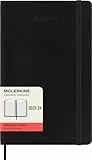 Moleskine Daily Planner Diary 2023-2024, Agenda 18 Mesi, Diario Giornaliero con Copertina Morbida, Formato Large 13 x 21 cm, Colore Nero