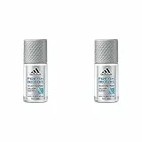 Adidas, Fresh Endurance Deodorante Roll-on Anti-traspirante Uomo, 72 Ore di Protezione, Formula Vegana e Senza Alcol, 50ml (Confezione da 2)