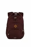 travelite zaino bagaglio a mano da viaggio con scomparto per laptop 15.6 pollici, serie di valigie BASICS Daypack Mélange: zaino alla moda in look mélange, 45 cm, 22 litri, Rosso (Bordeaux)