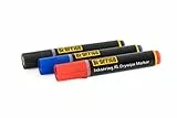 Bi-Office InkstringXL Marcatore ad Inchiostro Liquido Per Lavagna Bianca Con Punta Tonda 3mm – Colori Nero, Rosso e Blu, Confezione Da 3
