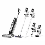 TINECO FLOOR ONE S7 Combo Lavapavimenti Smart Multifunzione, Autopulizia, Durata della Batteria Prolungata, Spazzola ZeroTangleTM, Pulizia a Doppio Bordo, Sicuro per Bambini e Animali Domestici