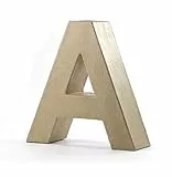 Pracht Creatives Hobby 4875-100A1, Lettera in Cartone da dipingere, incollare e Decorare, Adatta alla Tecnica del tovagliolo, Come Scritta Decorativa, Colore Brown, ca. 10 x 3 cm