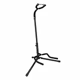 Amazon Basics, Supporto per chitarra, rack per chitarra pieghevole e regolabile, per chitarre acustiche ed elettriche, bassi e banjo, Nero