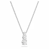 Swarovski Pendente Attract Trilogy, Rotondo, Bianco, Placcato rodio