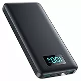 QTshine Power Bank 13800mAh,Ultra Sottile Powerbank 3A PD USB C Ingressi & Uscite, Caricabatterie Portatile con Display LED,Esterno Caricatore Portatile di Torcia per Samsung Huawei Xiaomi ecc (Black)
