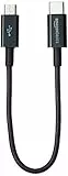 Amazon Basics - Cavo USB-C a Micro B 2.0, 15,2 cm, colore nero, per Personal Computer
