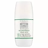 Omia, Deo Roll On Eco Biologico con Aloe Vera, Antitraspirante, Deodorante per Sudorazione Intensa, Senza Sali di Alluminio, Freschezza per 24 ore, Deodorante Uomo e Donna - 50 ml