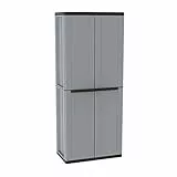 Terry, Jline 268, Armadio in Resina con Due Ante, 3 Ripiani Interni, da Interno Esterno. Materiale: Plastica, Dimensioni: 68x37,5x163,5 cm