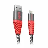 Cavo rifrangente bicolore in fibra aramidica, resiste a 50.000 pieghe, per ricarica e trasferimento dati, connettori USB 2.0 e Lightning Made for Apple, lunghezza 2 metri