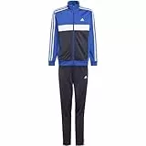 adidas Essentials 3-Stripes Tiberio Tuta, Semi Lucid Blue/White/Legend Ink/White, 152 Unisex-Bambini