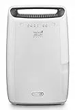 De'Longhi DEX212SF Tasciugo Deumidificatore Ambiente Casa per eliminare l'umidità, Antimuffa, Asciugabiancheria, Triplo Sistema Filtrazione Aria, 12L/giorno, Sistema di sicurezza, Maniglia, Bianco