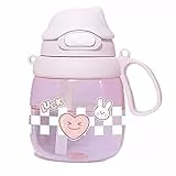 WALLBIG 1300ml Cute Big Belly Tazza d'Acqua Studenti Maschi e Femmine Tazza d'Acqua di Grande capacità Portatile Resistente alle Alte Temperature all'aperto,Rosa