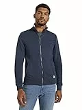 TOM TAILOR Felpa con Collo Alto, Uomo, Blu (Sky Captain Blue White Melange 19024), M
