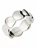 Breil, Collezione B Whisper, Fedina in Acciaio Lucido, Minimal e Versatile, con Piccoli Elementi Sovrapposti, Colore Silver, Misura 18, Gioielli Donna e Ragazza