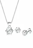Elli Set di Gioielli Donne di Base con Cristalli in Argento Sterlino 925