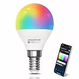 Aigostar Lampadine Alexa, Lampadine Wifi G45 E14 6.5W, Lampadina Smart RGBCW Compatibile con Alexa/Google Home, Nessun Hub Richiesto. Funzionamento a Distanza, Controllo Vocale, 1 Unità.