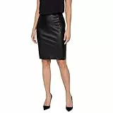 VERO MODA Vmbuttersia HW Coated Skirt Noos Gonna, Nero (Black Black), 42 (Taglia Produttore: Small) Donna