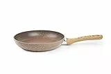 Excelsa Wood & Stone Padella Antiaderente 28 cm, Alluminio Forgiato, Marrone