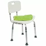 GOVITA - Sedia da doccia con schienale - sedile da doccia da vasca, sedia regolabile in altezza - Ausilio Supporto per Anziani - Sedia da vasca da bagno