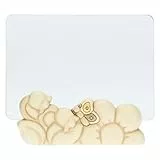 THUN - Portafoto con Fiori e Farfalla - Arredamento Casa - Linea Elegance - Ceramica, Vetro - per Foto Formato 10x15 cm - 17 h cm Altezza Totale