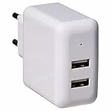Amazon Basics - Caricabatterie da parete a 2 porte USB (2,4 A) - Bianco
