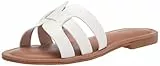 The Drop Monika Flat H-band Slide Sandal Donna, Bianco, 37
