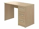 Movian, scrivania con 3 cassetti in stile moderno, modello Idro, 56 x 110 x 73,5 cm, faggio