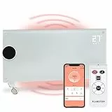 Klarstein Stufa Elettrica a Parete Basso Consumo, 2000W, Termoconvettore Smart con Rotelle, Termosifone Portatile con Termostato, per Casa