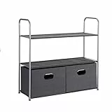 Amazon Basics - Unità portaoggetti per armadio, con cassetti, Grigio